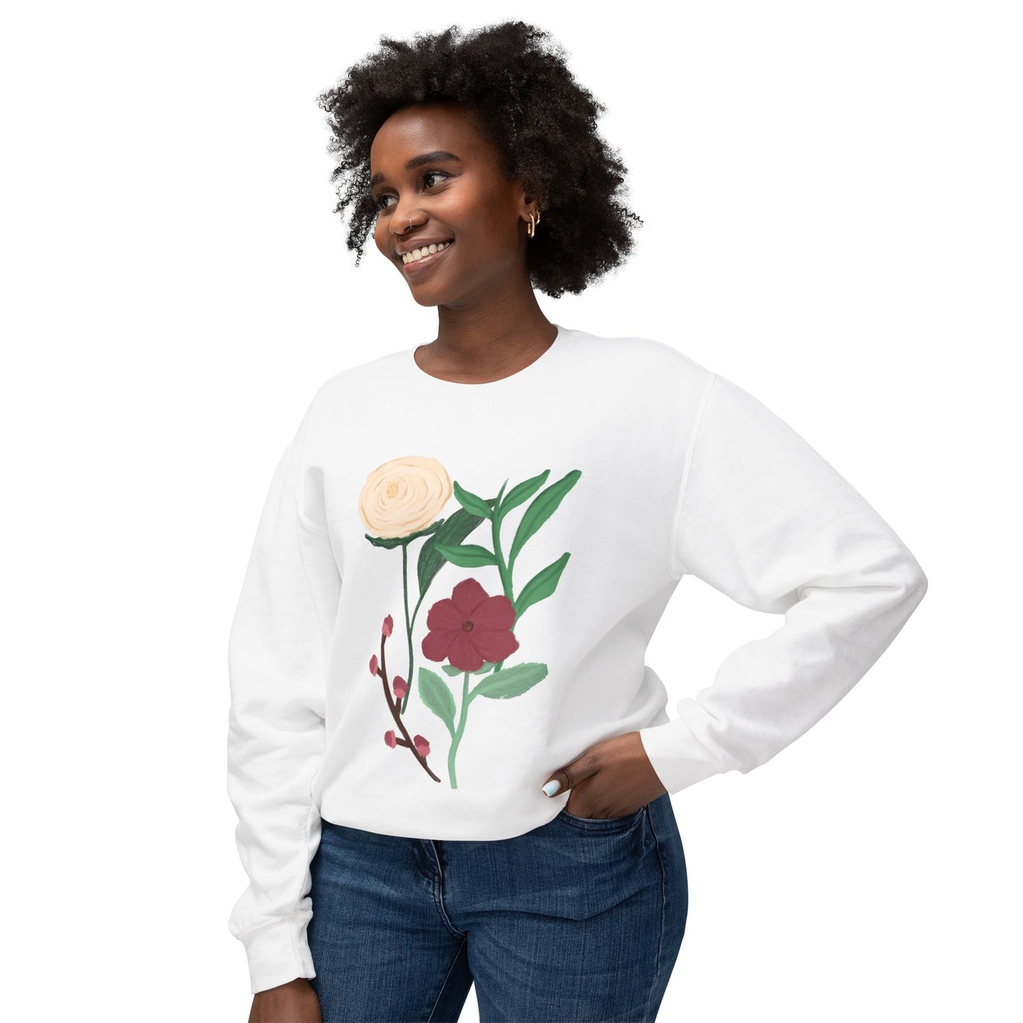 The garden-Unisex Lightweight Crewneck Sweatshirt