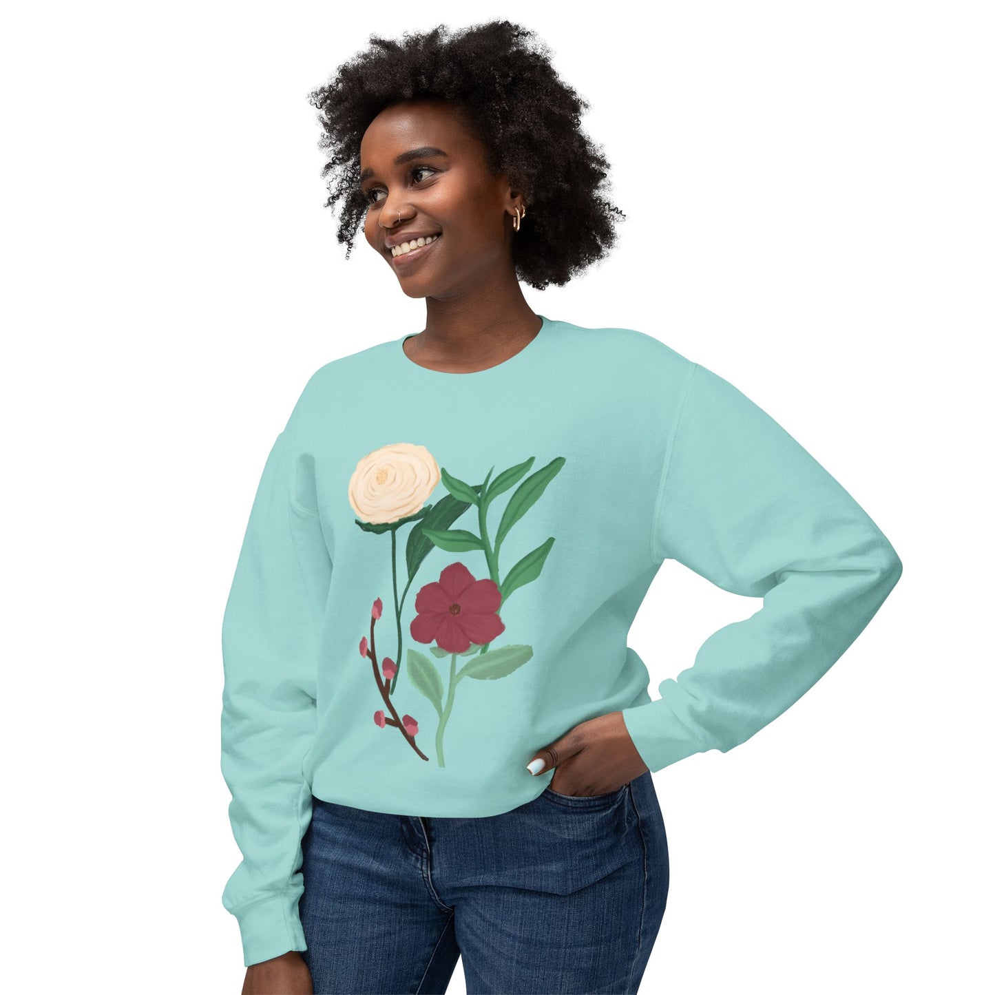 The garden-Unisex Lightweight Crewneck Sweatshirt