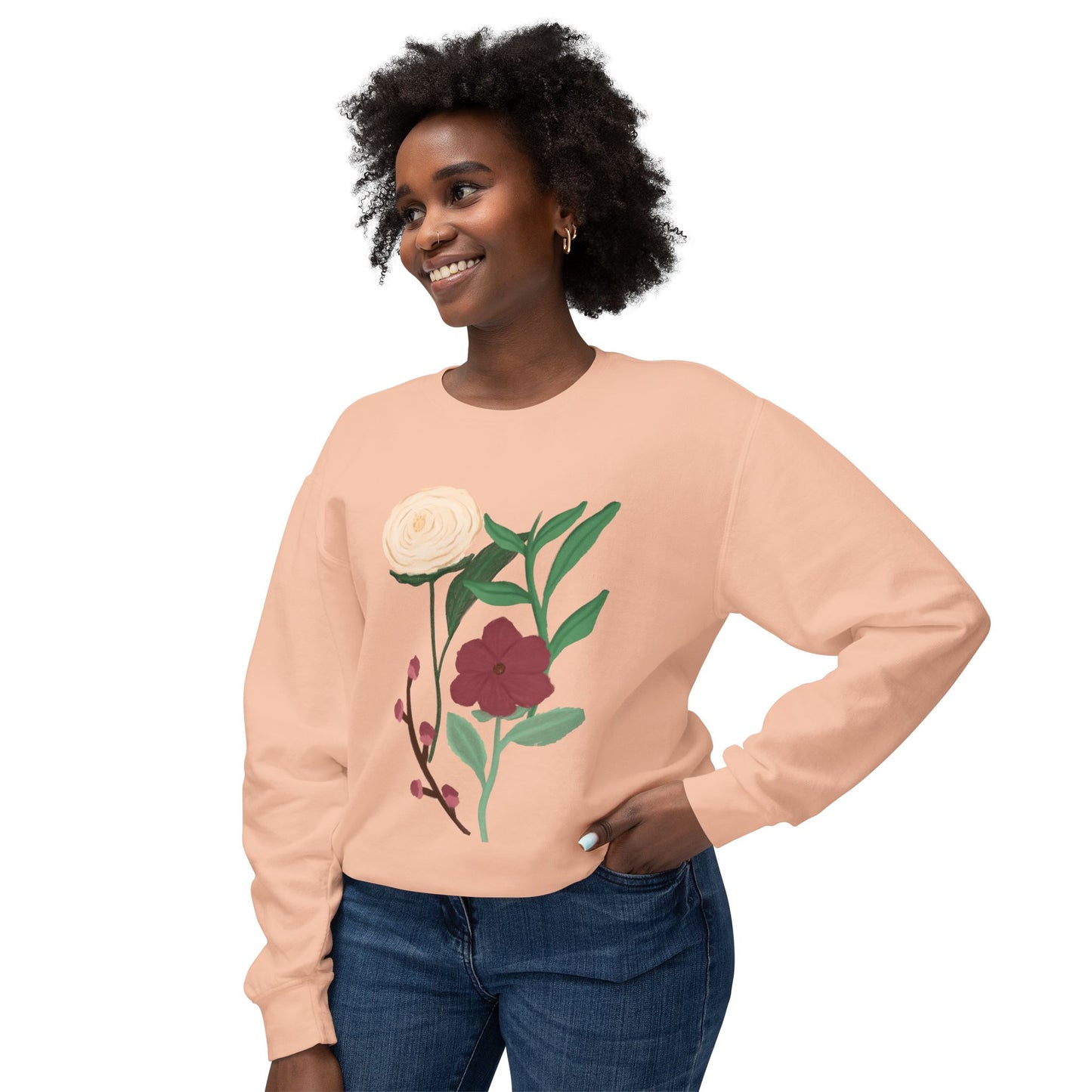 The garden-Unisex Lightweight Crewneck Sweatshirt
